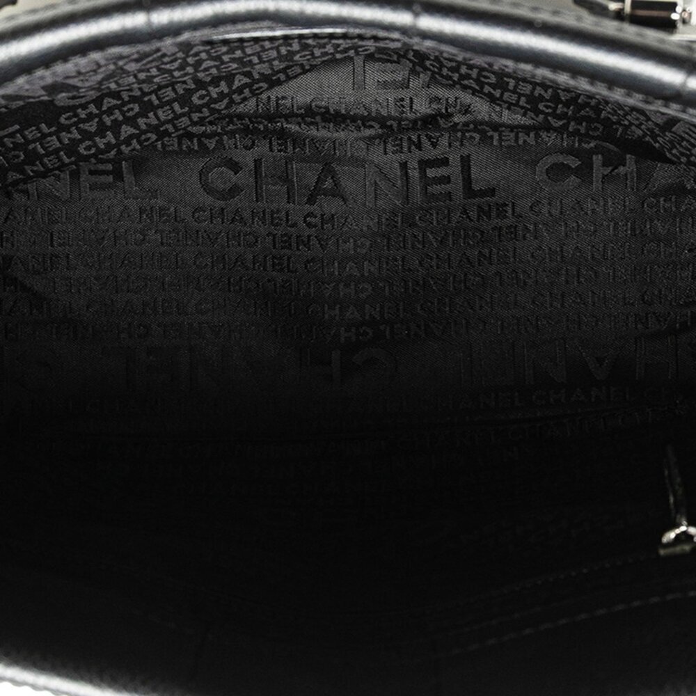 CHANEL Black Caviar Leather Logo Tote Bag - Picture 5 of 10
